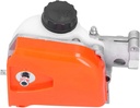 Gear Head Gearbox, Orange Spline Gear Head Pole Saw Multi Function Pole Saw Chainsaw Gearbox Gear Head Assembly for Lawn Mower Attachment(26mm 7 Teeth)