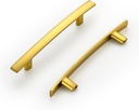 Ravinte 15 Pack Cabinet Handles Brushed Brass Cabinet Pulls Kitchen Cabinet Handles,Curved Drawer Pulls in 6 Inch Length with 3.75 Inch Hole Center Arch Kitchen Cabinet Hardware