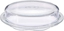 Cuchina Safe 2-in-1 Cover ‘n Cook Vented Glass Microwave Plate Cover and Baking Dish; Easy to Grip for Baking and Serving