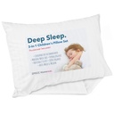 ZPECC Toddler Pillow with Pillowcase - 13x18 Organic Cotton Hypoallergenic Kids Pillow, Baby Essentials for Travel Crib Daycare Stroller (Intended for Age 2 and up) White Stripe
