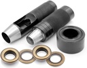 CRAFTMEMORE 1 Inch Grommet Tool Kit Eyelet Setting Tool Grommet Setter Hole Punch Cutter & Pack of 10 Grommets (1" (25mm) Inside Diameter)