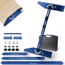 Update Stair Tread Template Tool, Aluminum Stair Tread Jig, Stair Tread Gauge for Accurately Measuring Angle, Length, & Depth, Thickening Stair Tread Measuring Tool for Stairs Shelves Cabinets Floors