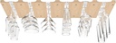 Wooden Wine Glass Holder for Under Cabinet | Under Shelf Kitchen Stemware Rack | Wood Holding Rack for Wine Glasses and Stemware | Stemware and Glassware Hanger and Organizer- Stores Up to 18 Glasses