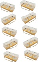 Garneck Reusable Sturdy Plastic Dessert Boxes Rectangle Cupcake Containers Handles for Easy Transport