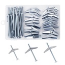 28PCS Toggle Bolts, Wing Nuts, Heavy Duty Hollow Wall Anchors for Drywall Ceiling, 3 Sizes Butterfly Anchors (1/4" 3/16" 1/8") for Hang Shelves, Heavy Fixtures, Metal Drywall Anchor and Screws Kit