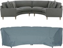 Patio Curved Sofa Cover 190" x 39" x 36" Inch Heavy Duty Furniture Cover Waterproof Dustproof Sectional Couch Sofa Cover for Outdoor Indoor (Grey, 190x39x36 inch)