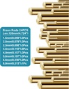 Brass Rods 1.5, 2, 2.5, 3, 4, 5, 6, 8mm, L=120mm 24 Pcs Assortment for Knife Making Knife Handles Pins Stock Knife Scale Solid Round Dowel Rivet Gunsmithing Crafts Modeling Hobby Varied Dia.