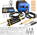 LH55-T2-NS2 Wood Burner kit offers adjustable temperature control ranging from 200℃ to 750℃,Wood Burning kit with 2 Detachable Wood Burning Tool Pens, 36 Wood burner Tips,professional wood burning kit
