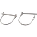 2 Pack Safety Coupler Pin 0.197" x 1.97"(5mm x 50mm), Full Marine Grade 316 Stainless Steel Heavy Duty Shaft Locking Pin