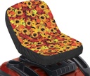 Sunflower Maple Leafs Tractor Seat Cover, Thanksgiving Riding Lawn Mower Seat Cover Medium Universal, Universal Seat Replacement