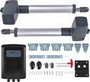 CO-Z Automatic Gate Opener Kit, Dual Swing Gate Openers for Doors up to 1300lb 36ft, Electric Driveway Gate Openers with Remote Complete Kit Infrared Sensors Equipped Solar Battery Charging Compatible