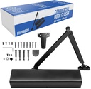 FORTSTRONG Commercial Door Closer Heavy Duty (Black) - Automatic Door Closer - UL Listed Grade 1 ADA Hydraulic Door Closers Certified - FS-8400B