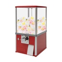 25-Cent Vending Machines, Red Big Capsule Vending Machine for 1.1-2.1'' Ball, Portable Commercial Vending Machine with Baffle, Candy Vending Machine for Game Stores and Retail Stores