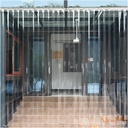 PVC Strip Door Curtain, Waterproof Plastic Clear Curtain with 3.5cm Overlap, Windshield Partition for Freezer Doors Warehouse Workshop, Scalable (Color : 2.1mm, Size : 0.6X2M)