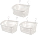 Ciieeo 3pcs Hanging Storage Basket for Kitchen Bathroom and Office Plastic Organizer with Strong Load Bearing Capacity Space Saving Wall Mounted Toiletries and Condiment Holder