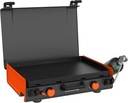 Blackstones Adventure Ready 20"x14" 2-Burner Propane Camping Griddle with Latching Hood, Portable Flat Top Grill for Outdoor Cooking, Adjustable Heat Control, Grease Management, RV & Tailgating Ready