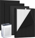 2 Pack K2 Replacement Filter Compatible with LUNINO K2 &TER Air MK-AP01 Air Purifier, 3-Stage Double-sided HEPA Filters & 2 Washable Carbon Pre-filters