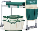 Garden Kneeler and Seat Heavy Duty Gardening Bench Extra Wide,Foldable Kneeling Bench for Gardening,Garden Stool for Seniors Women with Handles (Green)
