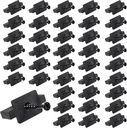 100Pcs Hidden Fasteners Clips for Deck Fastening, Black Nylon Plastic T Clips with Metal Screws for Composite Decking Boards Universal Deck Fastener Clips System
