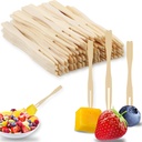 400PCS 3.5 Inch Appetizer Forks, Mini Forks, Mini Forks For Appetizers, Disposable Bamboo Forks Can Be Used For Desserts, Sandwiches, Burgers, Salads, Buffets, Drinks, Vegetables And More