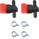 1/4" Inline Gas Fuel Shut Cut Off Valve for 493960 698183 698181 697947 9494768 5019H 5019K Small Engine Lawn Mower Parts 2pcs