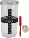 Sourdough Jar Baking Companion, Fermentation Box Sourdough Care, Sourdough Starter Jar with Days of the Week Marked Rubber Band, Sourdough Attractive and Efficient for
