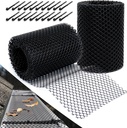 Air Jade Gutter Guard, 6" x 40Ft Plastic Gutter Guards Mesh, Gutter Leaf, Twig, Branch Filter with Clips for Easy DIY Installation, Universal Fit 4", 5", 6" Gutter System, Black