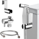 Handheld Toilet Bidet Sprayer for Toilet, Adjustable Water Pressure Control with Complete Bidet Spray Hoses Kit for Feminine Wash, Cloth Diaper Sprayer for Baby Wash