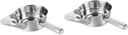 Hemoton 2pcs French Fries Serving Scoop Stainless Steel Shovel Smooth Corners Safe and Easy to Clean
