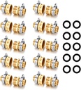Garden Hose Repair Connector with Clamps Hose End Repair Kit,3/4" Barb Garden Hose Fittings Male and Female brass garden hose ends (3/4"Barb-10 Set)