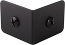 4 Set 2 x 2 x 1.5 Inch Metal Corner Protectors for Furniture, Decorative Corner Brackets Black for Wood, Boxes, Farmhouse, Barn Door, Wood Frame, Trunk, Table, Desk