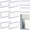 8 Pieces Window Shade for Roller Pull Down Roller Shades Handle Blinds for Windows Grips Plastic Hem Grip Hardware for Home Rv Rolling Curtain Accessories (Clear)