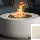 Lakeview Outdoor Designs Balance Way 42 Inch Round GFRC Concrete Natural Gas Fire Pit Table in Coastal