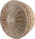 Bamboo Basket Storage Container Lid Fruit Basket Kitchen Storage Box for Produce Bread Dessert Snack