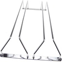 Metal Wine Glass Hanger Double Row Wall-mounted Rack Upside down Goblets Display for Home