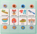 Magnetic Daily Visual Schedule for Kids at Home - Create Your Own Routine Chart for Kids & Toddlers (Morning and Bedtime) - Autism ADHD (72 Magnets + Board)