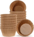 Caperci Standard Cupcake Muffin Liners for Baking 300 Pcs - Odorless Greaseproof Paper Muffin Baking Cups for Wedding Birthday Party Baby Shower Festivals (Natural)