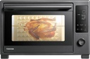 TOSHIBA Hot Convection Toaster Oven, Extra Large 34QT/32L, 9-in-1 Cooking Functions, Crispy Roast, Dehydrate, Rotisserie, 6 Accessories Included, 1650W, Black Stainless Steel