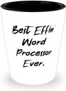 Best Effin' Word Processor Ever. Word processor Shot Glass, Cheap Word processor Gifts, Ceramic Cup For Coworkers