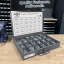 Unslotted Hex Washer Head Sheet Metal Self Drilling Tek Screw Assortment Kit - 1466 Pieces!