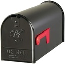 Gibraltar E1100BAM Elite Post-Mount Mailbox, Medium, Black Steel - Quantity 1