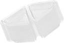 OUNONA 50pcs Clear Plastic Triangle Cake Containers with Lids Food Grade Cheesecake Storage Boxes for Desserts Mousse Cookies and Sandwiches and Portable Food Storage Containers for