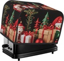 Xmas Decoration Christmas Gift 2 Slice Toaster Covers Dustproof Splash-Proof Bread Machine Cover Fingerprint Protectors Small Washable Kitchen Appliance Cover Universal Size