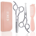 CIICII Kids Hair Cutting Scissors Shears Kit, Safety Round Tip Barber Haircut Scissors Set (Hair Trimming Hairdressing Haircutting Thinning Shears) for Baby Toddler Children, Hairdresser Home Salon