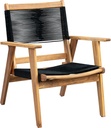 Patio Sense Kingsmen Armchair | Natural Finish | Midcentury Modern Wooden Sofa Chair for Living Room, Bedroom, Patio, Poolside, Study Room, Garden, Indoor & Outdoors | Heavy Duty Wood Construction
