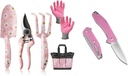 WORKPRO 5PCS Garden Tool Set and FLISSA Pocket Knife