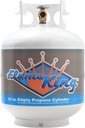 Flame King YSN-201 20-Pound Steel Propane Tank Cylinder with Type 1 OPD Valve, White