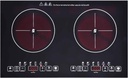 24 inch 2 Burners Electric Cooktop 110V Ceramic Electric Stove with 2 Cooktops 2200W Ajustable portable Electric Cooktop for Cooking(2 Burner Countertop)