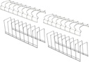 Happyyami 4Pcs Dish Drainer Rack Convenient Tableware Storage Organizer for Kitchen Counter Elegant Design with Compartments for Plates and Bowls