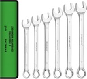 6-Piece All-Purpose Combination Wrench Set, Metric & Standard 23mm to 32mm, Heat Treated CR-V, 12-Point Box End Big Wrench Set, Master Long Mechanic Tool Set with Rolling Pouch